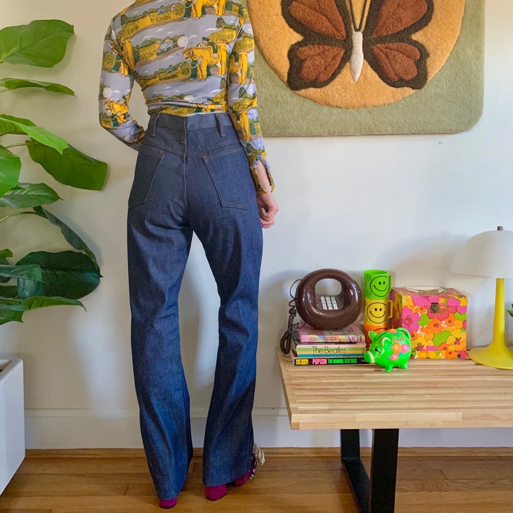 Deadstock 70s crisp bootcut flares unisex 32x32 - Picture 4 of 5